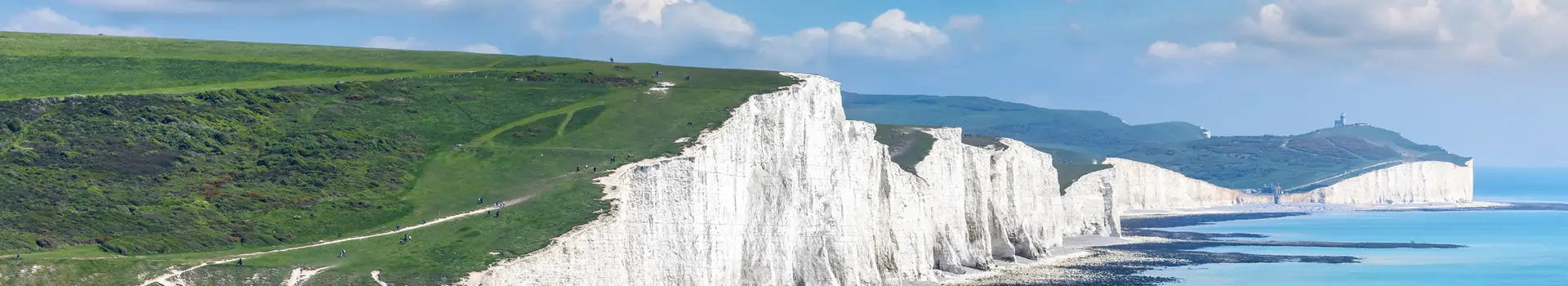 the white cliffs of dover viewed from the coastal path